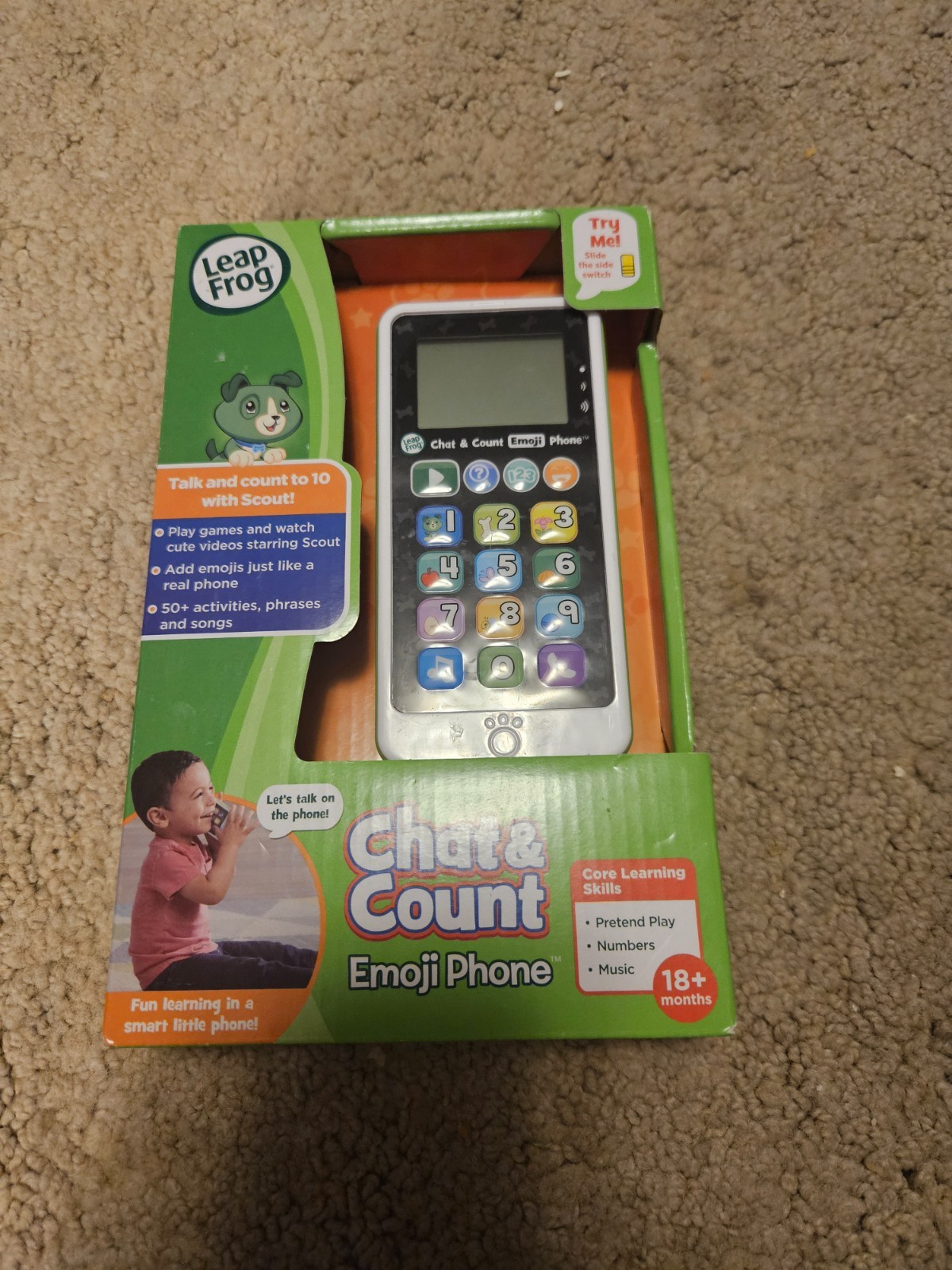 Leap Frog Chat & Count Emoji Phone Purple 50+ Activities Phrases Songs Numbers