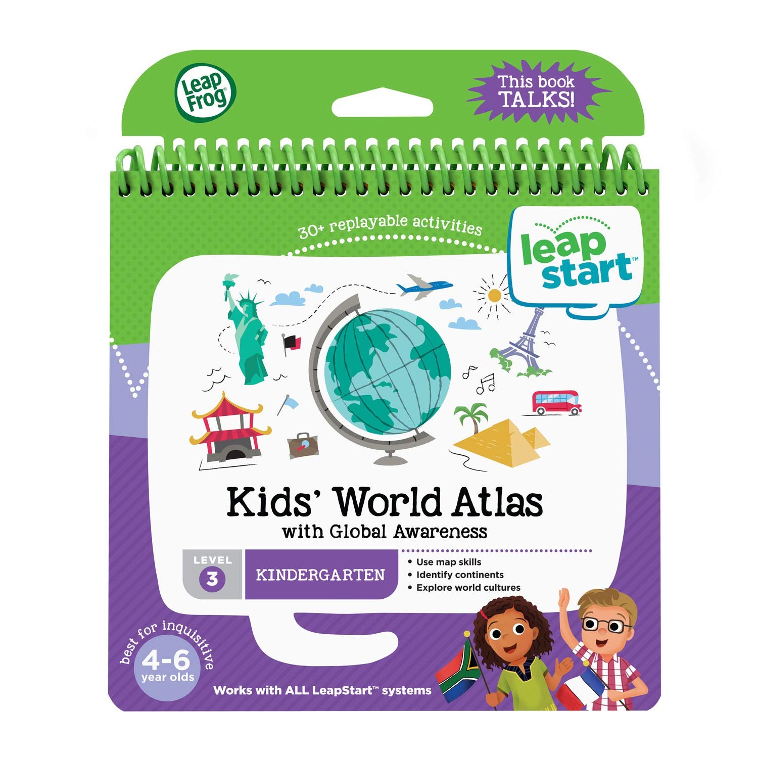 LeapFrog LeapStart Kindergarten Activity Book: Kids’ World Atlas and Global