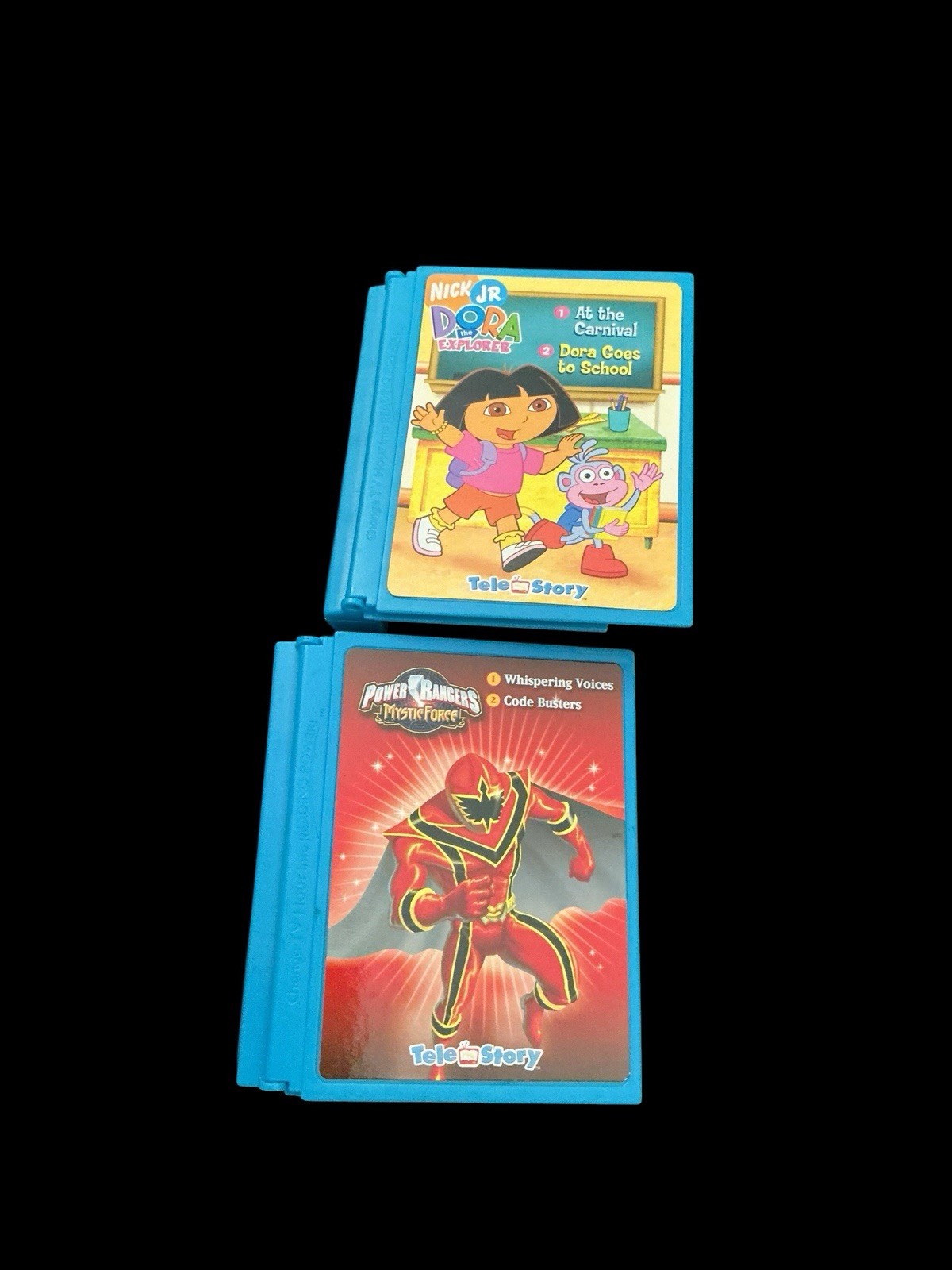Tele Story Cartridge Lot, Dora and Power Rangers, Set of 2