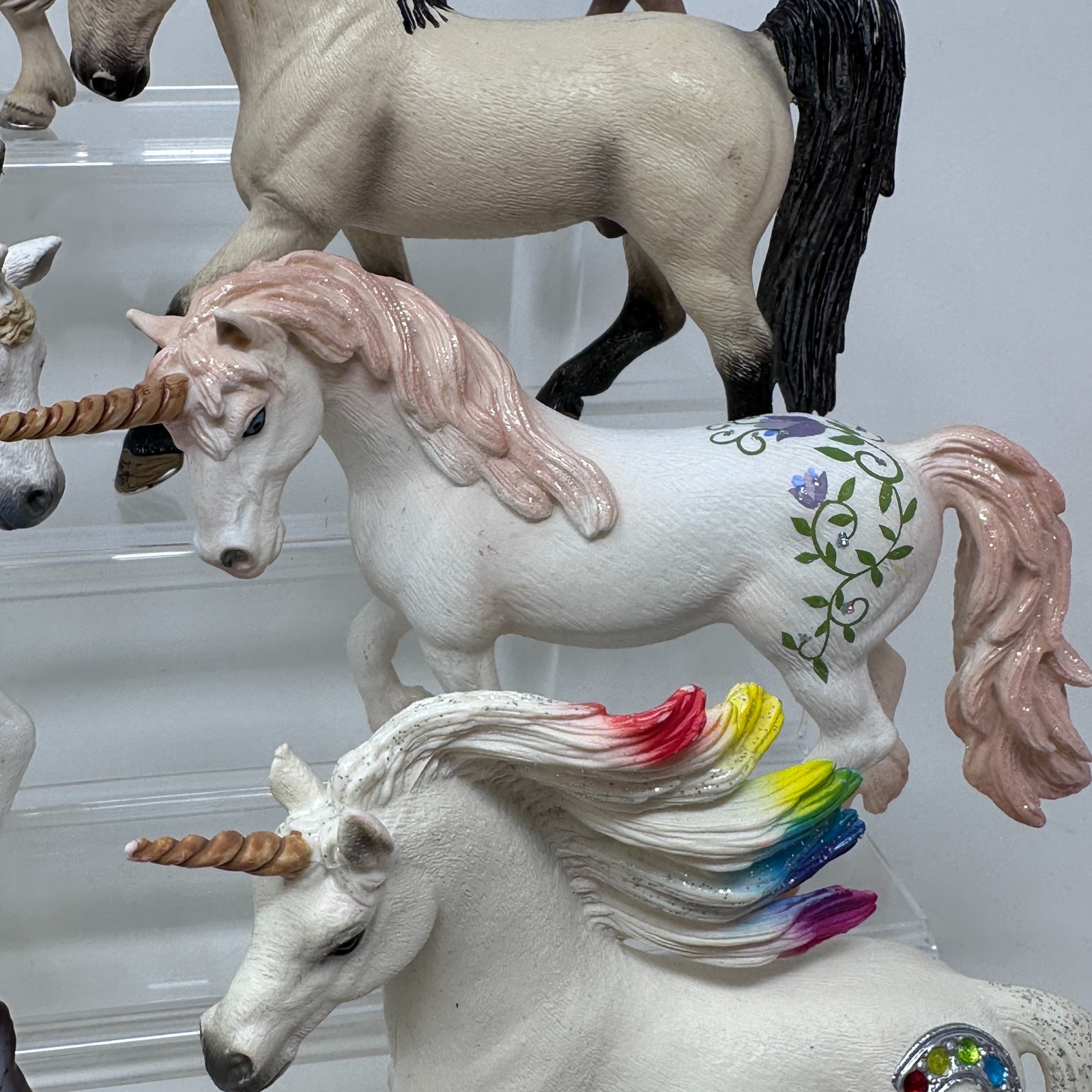 Schleich Horse Figures Lot Unicorn Foal Mare Stallion Pony Figurines Set of 10