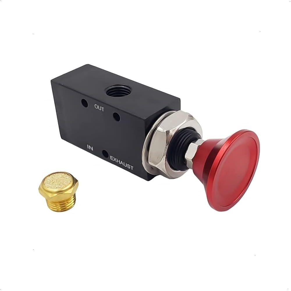 3Way Push Pull Manual Tailgate Air Valve With Knob 3 Way 2 Position 1 PCS