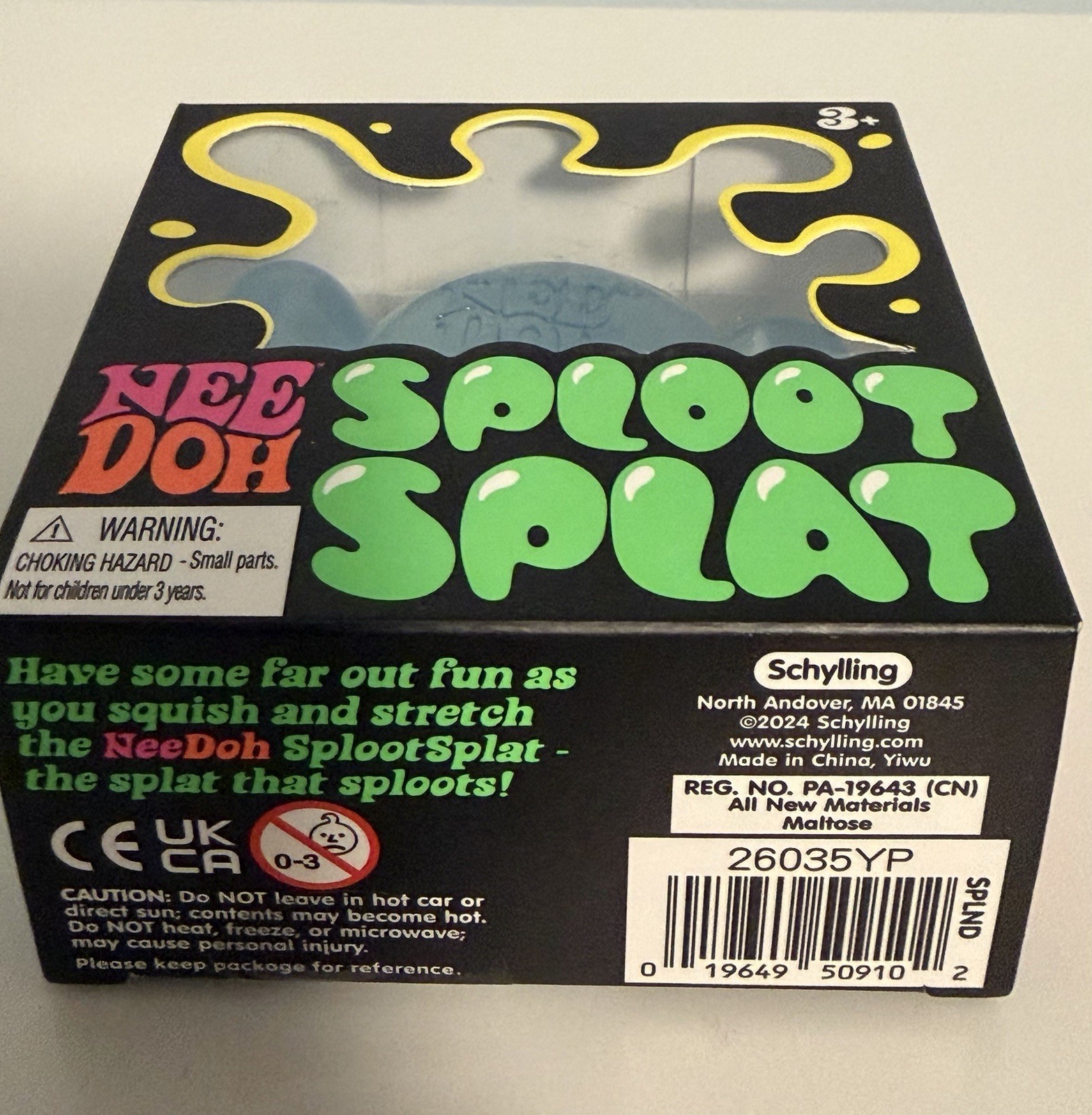 Schylling NeeDoh Sploot Splat TikTok Viral 🔥 blue Sensory Fidget Toy NEW In Box