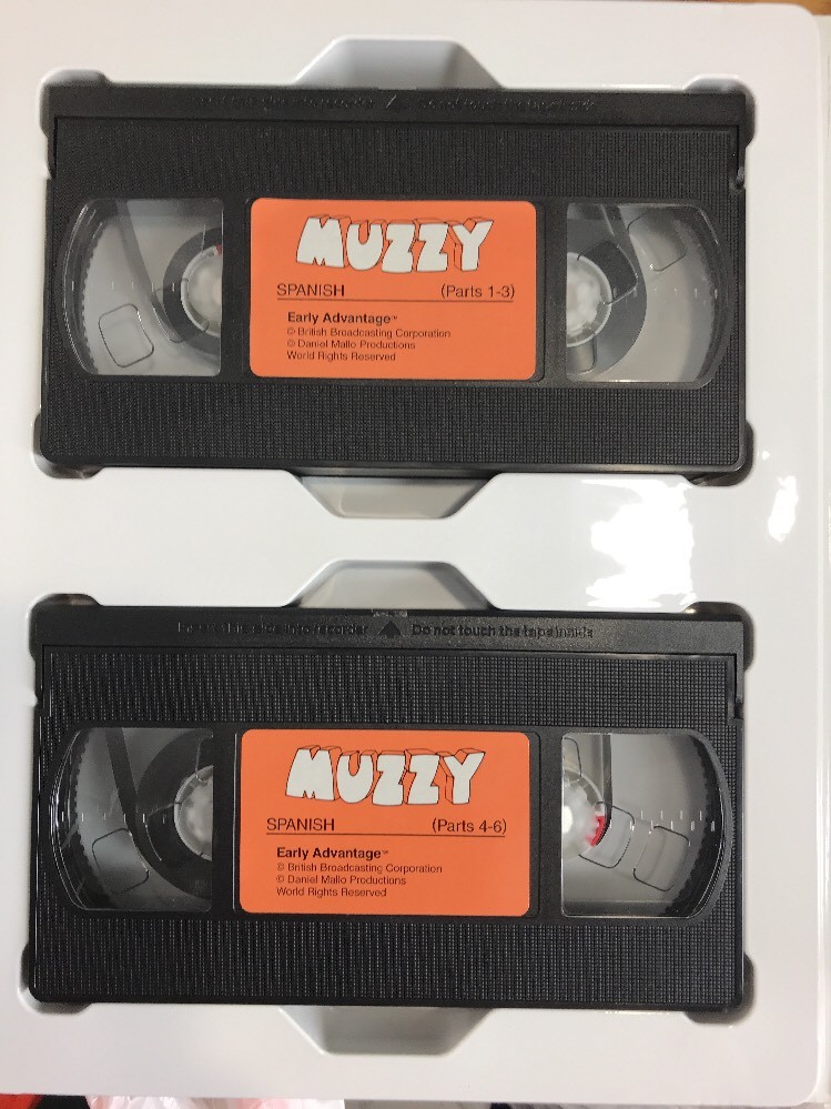 BBC Muzzy Spanish Video Language Course 5 VHS 1 CD 2 Cassettes Vocabulary Books