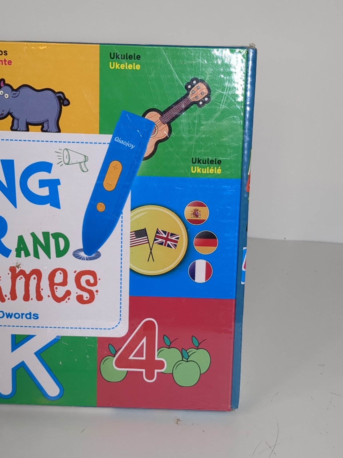 Qiaojoy Bilingual Interactive Talking Poster Card Games ABCs 123s 100 Words New