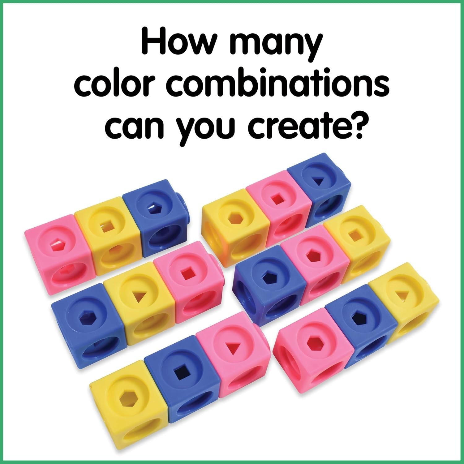 Educational 100-Square Math Cubes with Shapes | Perfect for Preschool Learning