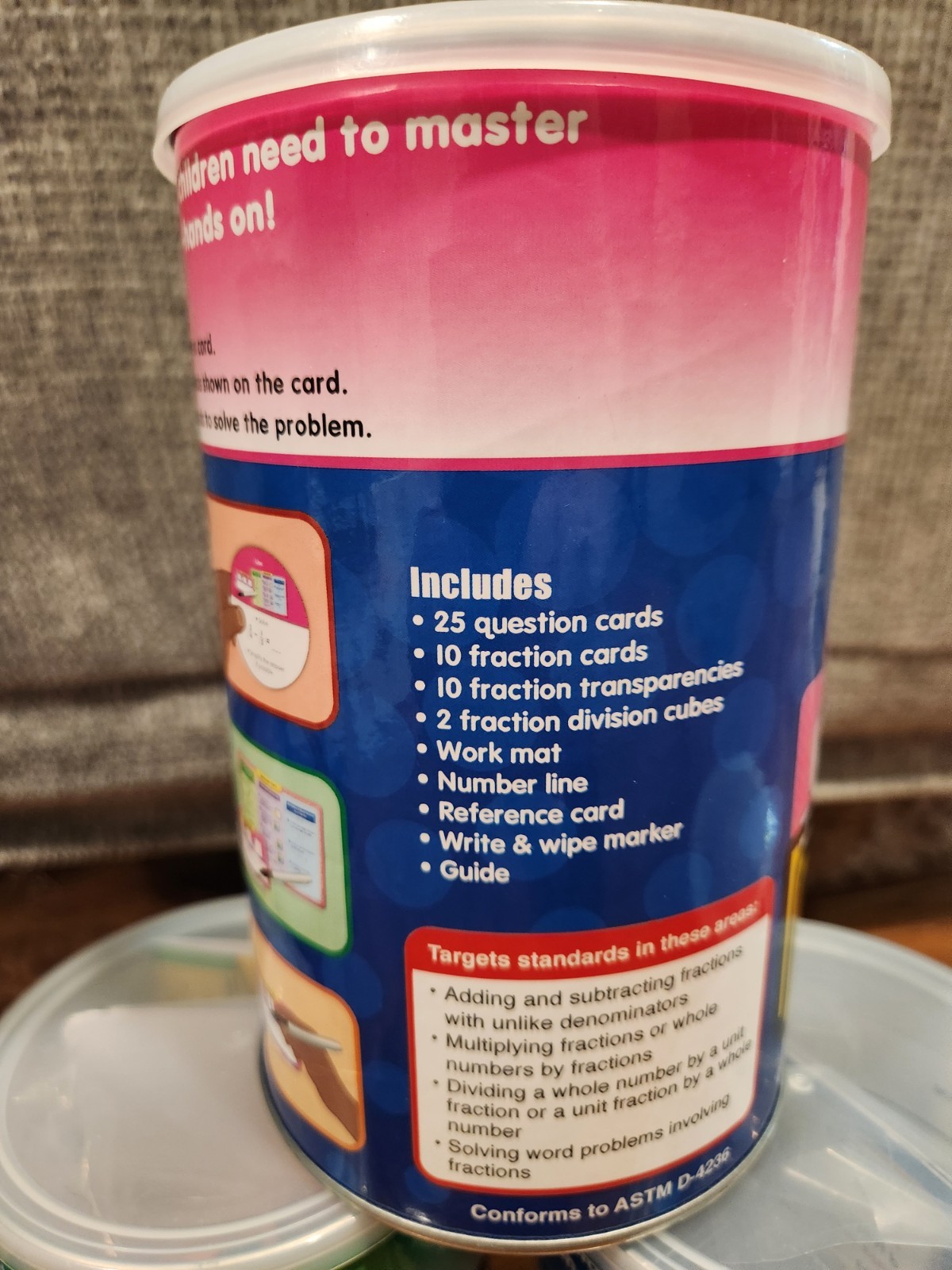 Lakeshore Math In A Flash Discovery Cans **COMPLETE SET for Grades 4-5**