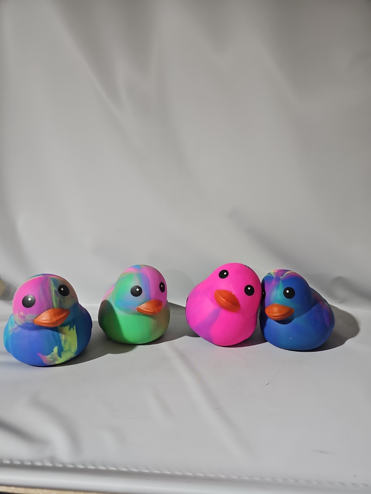 Sunny Days Jumbo Squeezy Duck – Tie-Dye Squishy Stress Relief Toy New (LOT OF 4)