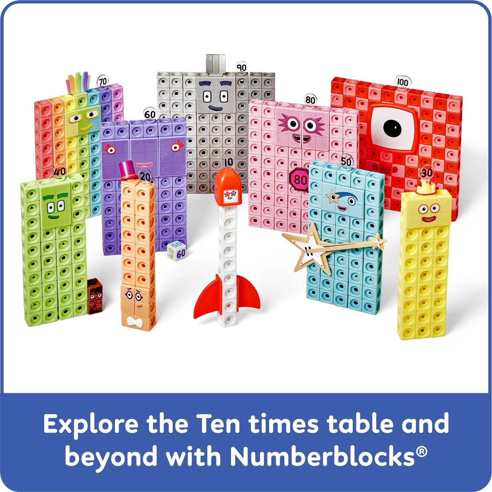 MathLink Cubes Activity Set Numberblocks Heroes Zeroes Preschool Learning Toys