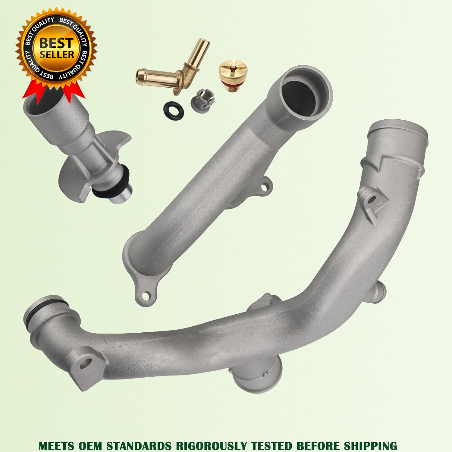 Upgraded Aluminum Coolant Outlet Pipes Kit Compatible with Jaguar,Land Rover