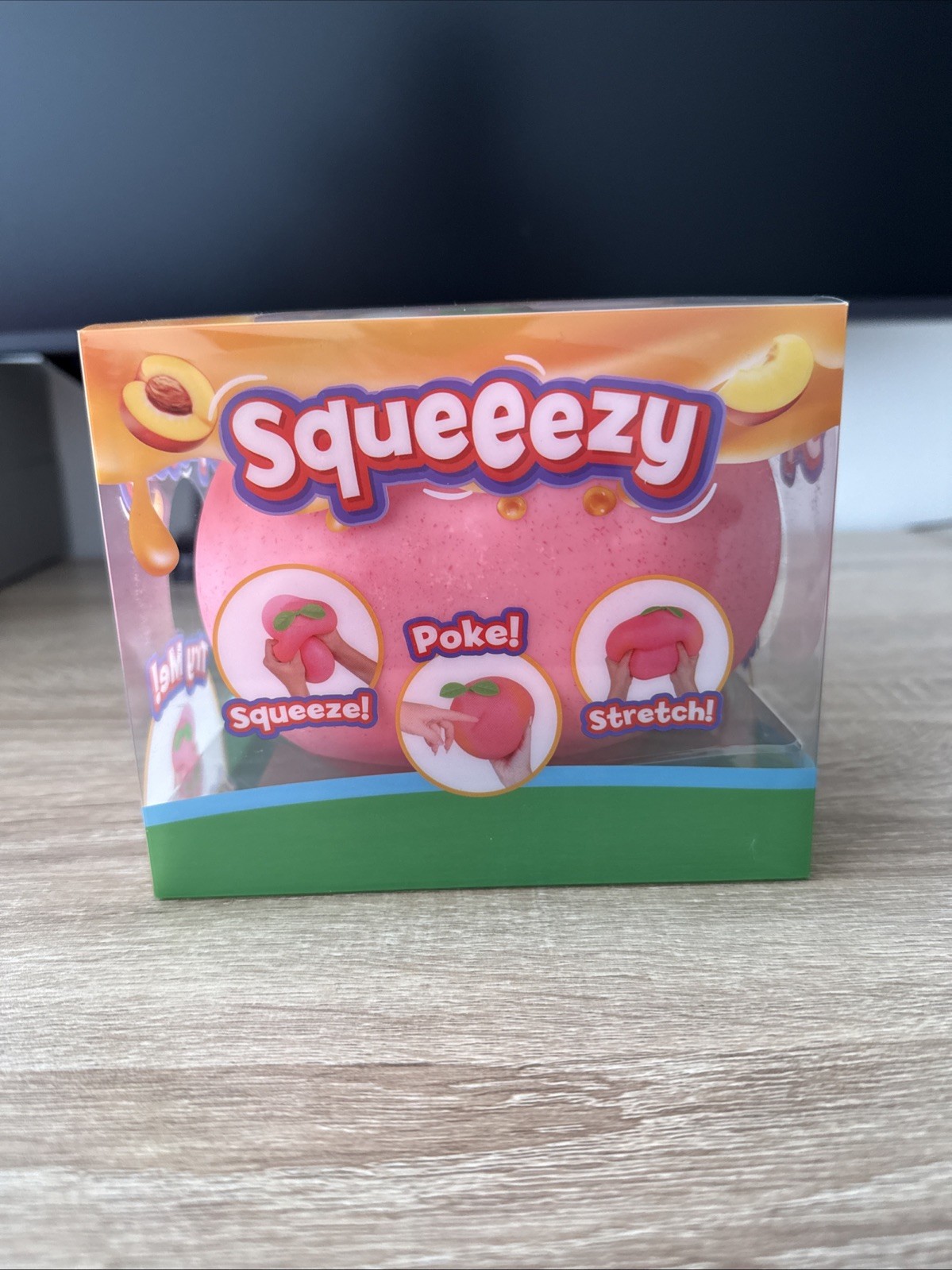 Sunny Days Jumbo Squeezy Peach Squishy Toy Stress Relief Sensory Fidget NEW