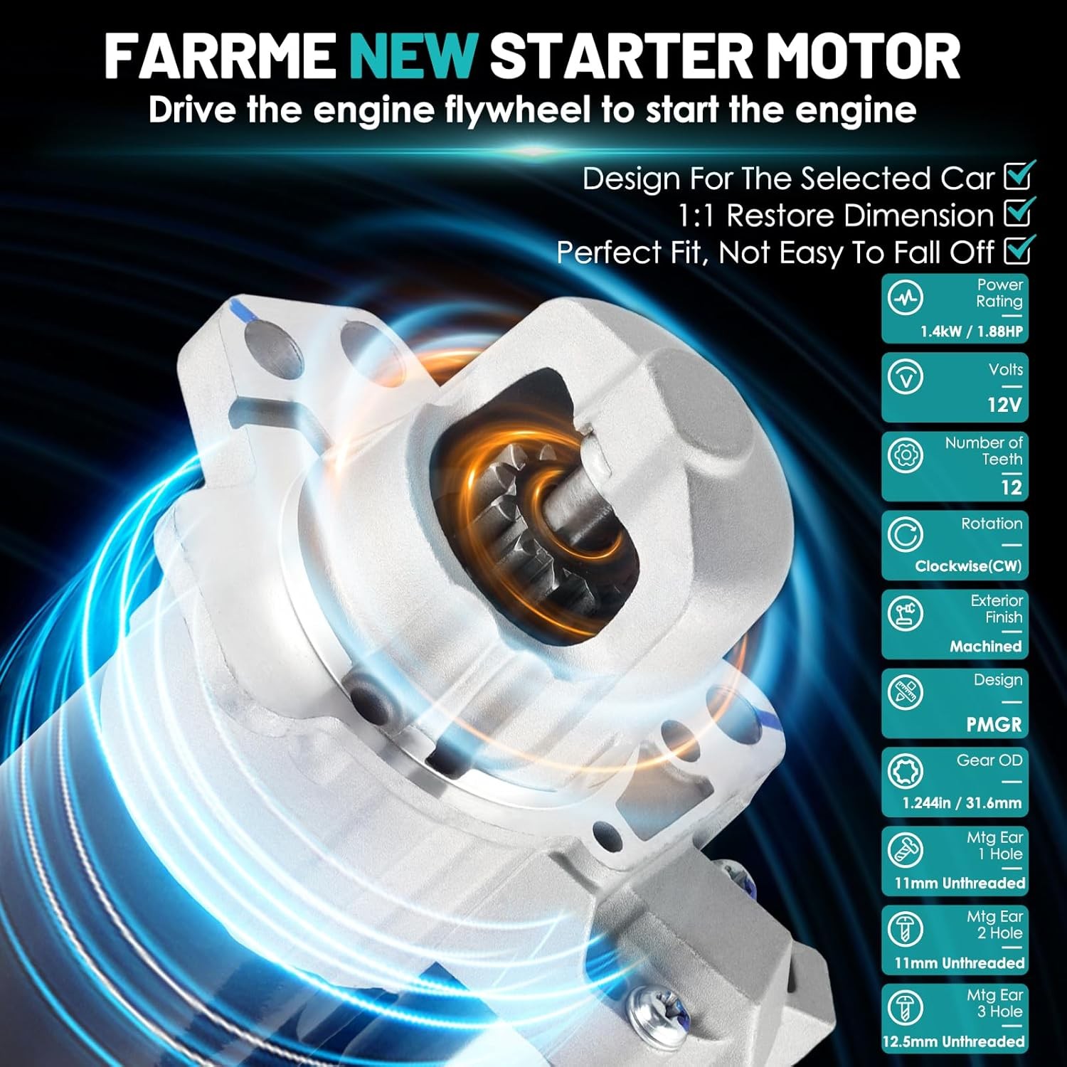 17996 Starter Motors Fit for Chevrolet Camaro 2010-2014, for Cadillac ATS 2013-2