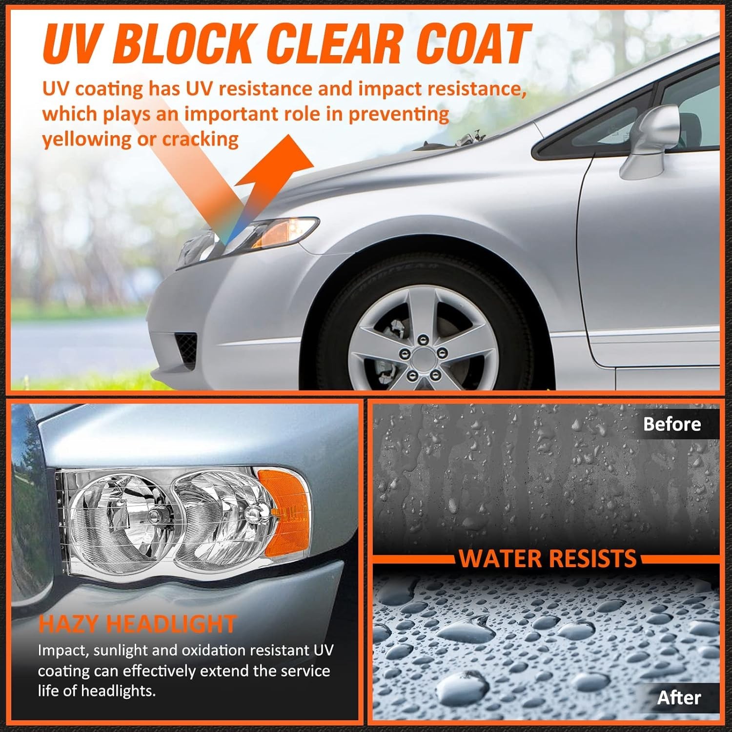 Headlight Assembly for 2002 2003 2004 2005 Dodge Ram 1500/2003-2005 Ram 2500