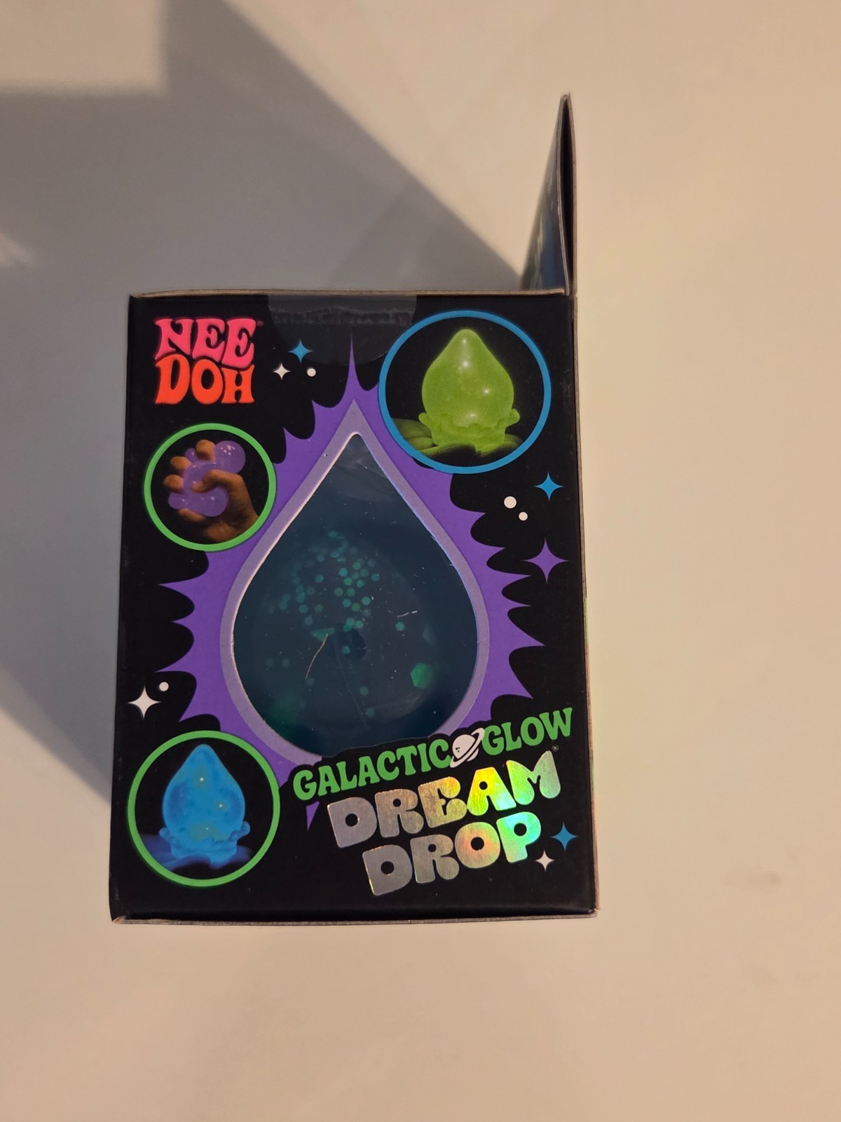 Needoh Nee Doh BLUE Galactic Glow Dream Drop EXTREMELY RARE Glow in the Dark