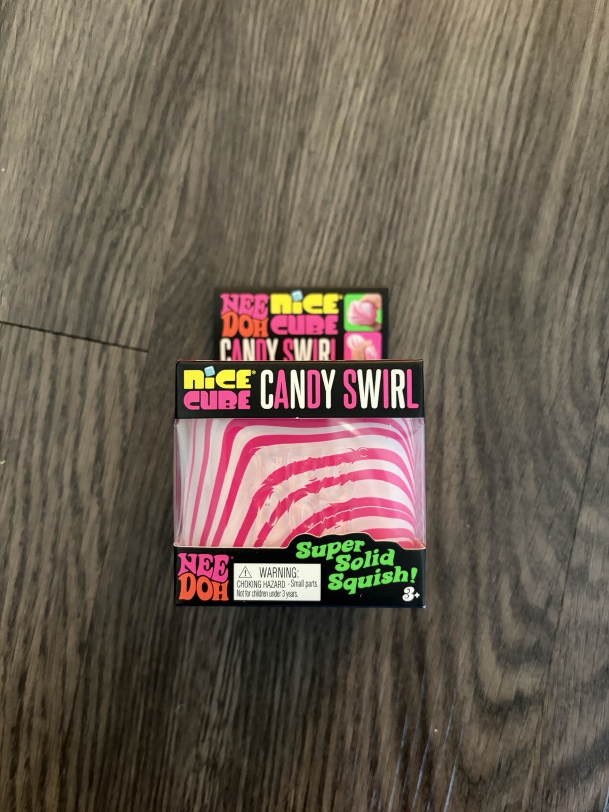 New Authentic NEEDOH Nice Cube Candy Swirl NEE DOH fidget Squeeze Toy In Hand