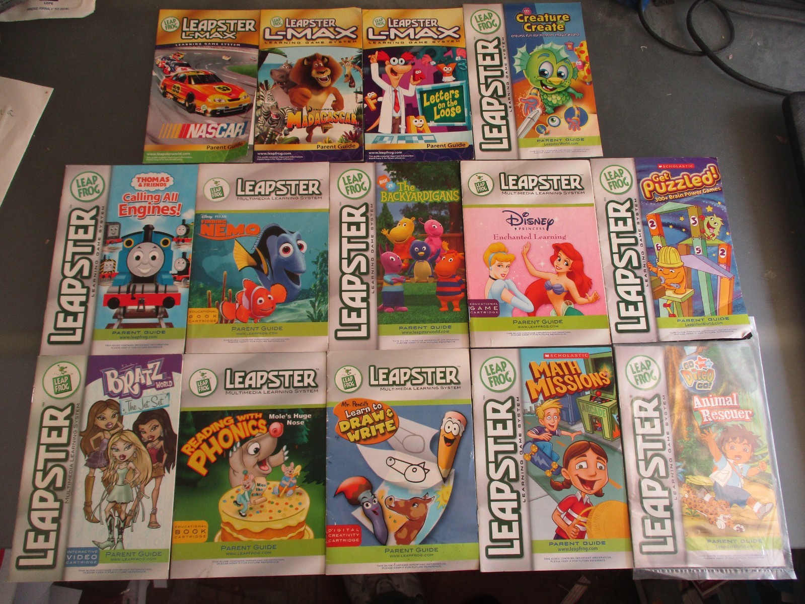 Leap Frog Leapster Lot of 14 Reading Instruction Manual Booklet