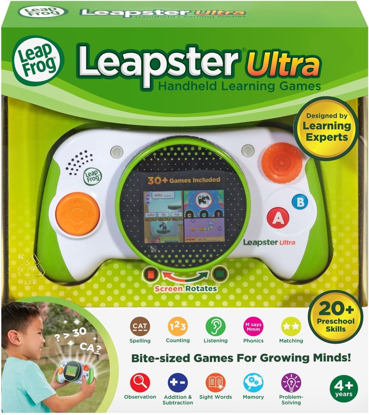 Leapster Ultra Handheld Learning Game Console for Kids Age 4 and up