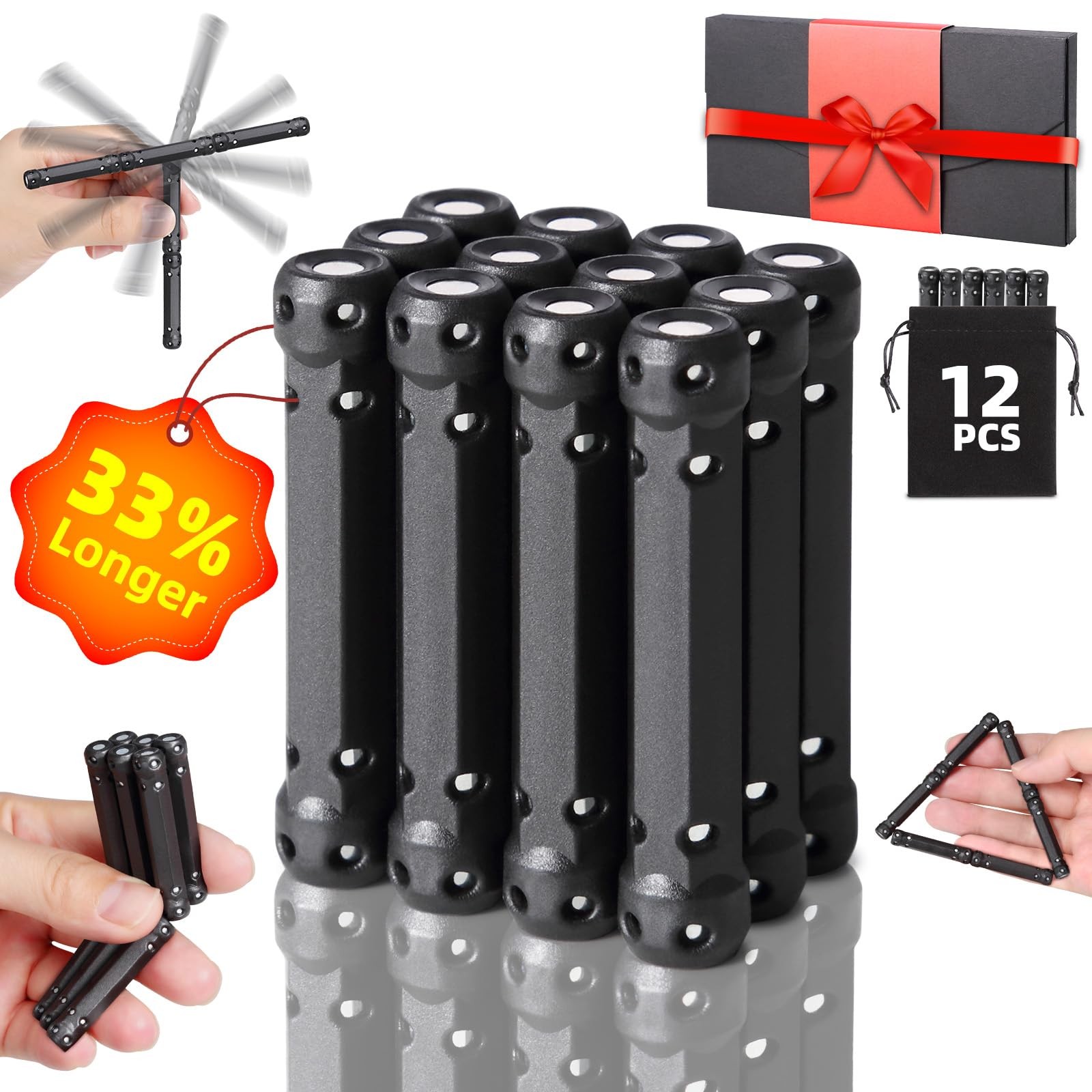 12 Pack – Fidget Toys Adults, Magnet Fidget, Anxiety Small, Multi-color