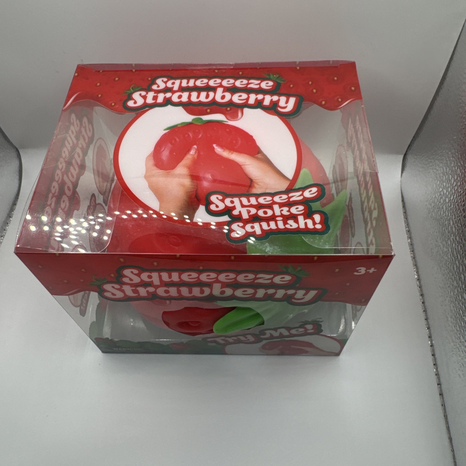 Sunny Days Squeeeeze Strawberry Tactile Squishy Squeeze Toy Red/Green