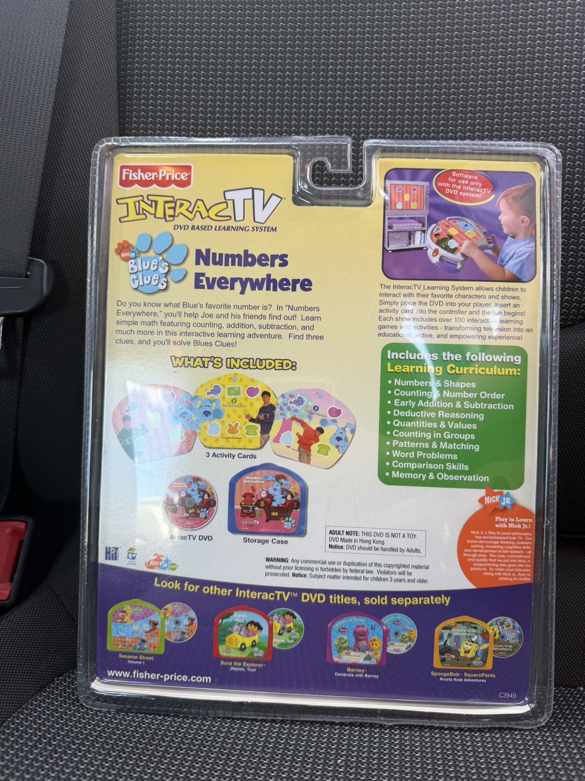 Vintage 2004 Fisher-Price Blues Clues InteracTV DVD Learning Toy Set