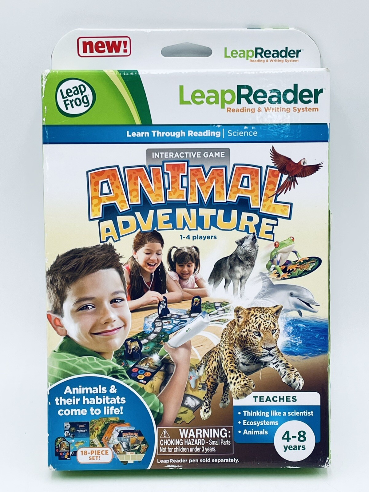 NEW LeapFrog LeapReader ANIMAL ADVENTURE Interactive Educational Board Game