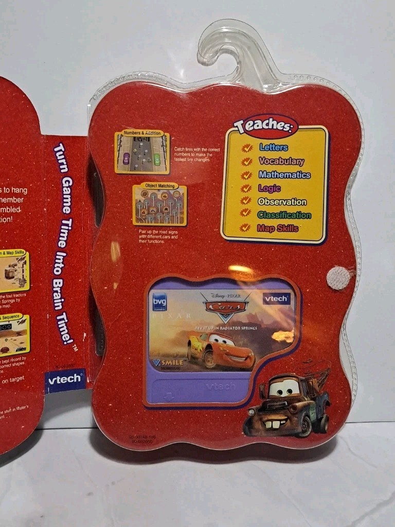 New Disney Pixar Cars VTech V.Smile Smartridge Rev It Up Learning Fun Cartridge