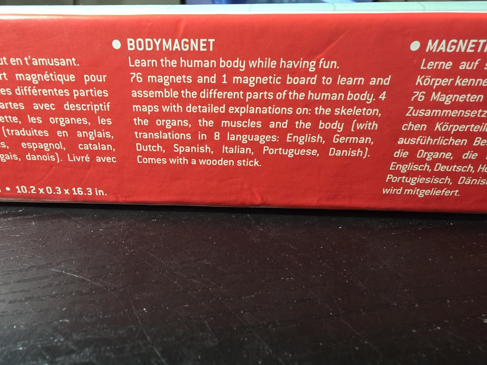 💯Complete-Janod Magnet Human Body Educational Game 11 Languages Skeletal Muscle
