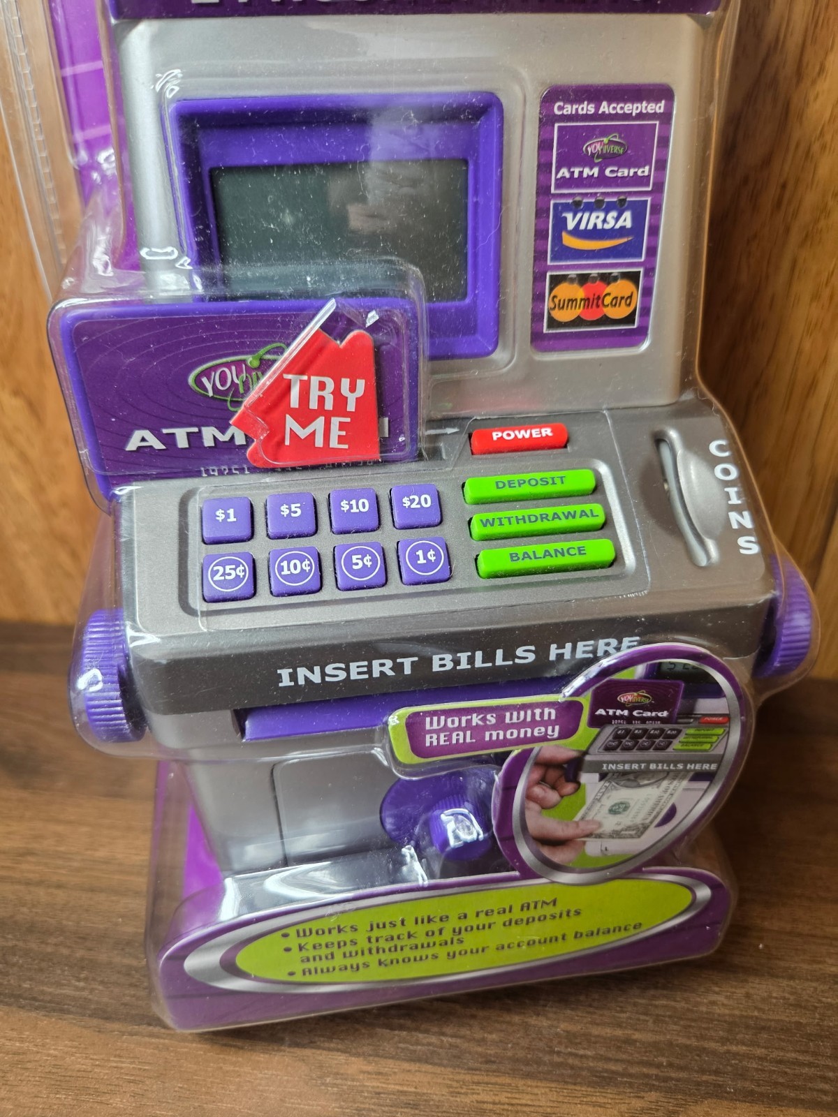 Vintage NEW YOUNIVERSE Money ATM Machine SAVINGS BANK SUMMIT TOYS 2004