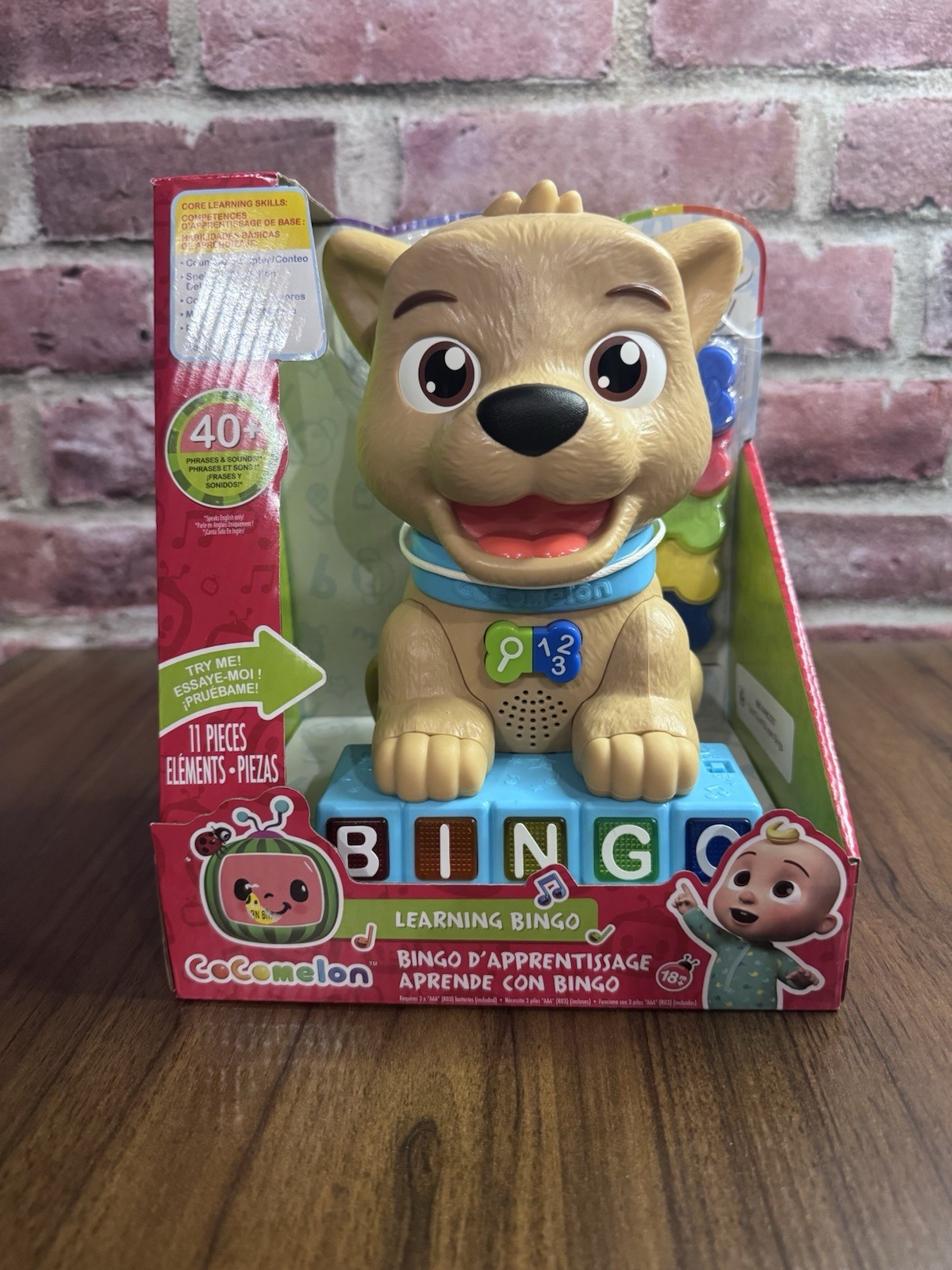 CoComelon Learning Bingo Electronic Toy 40+ Phrases Sounds Lights Music Counting