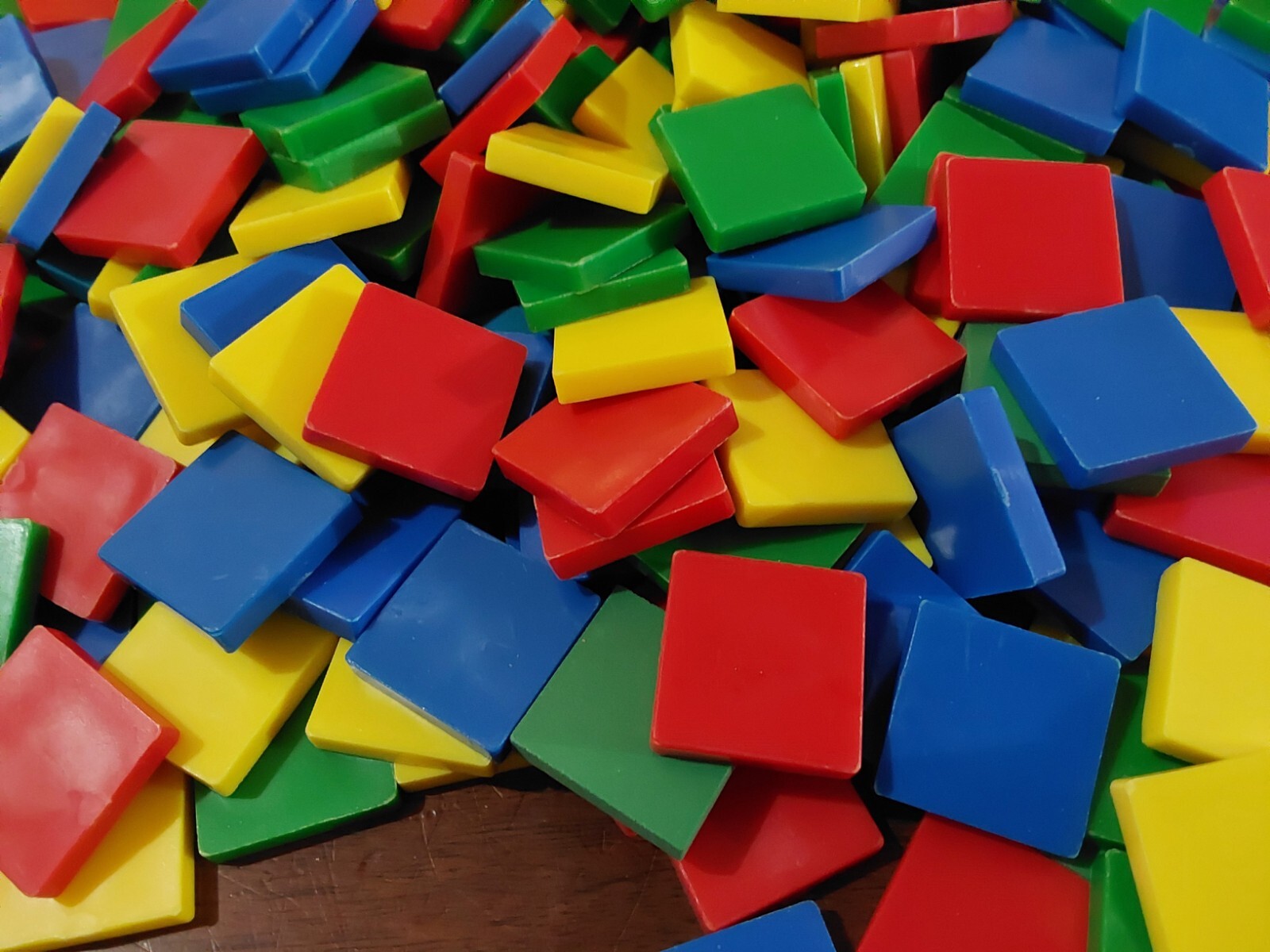 Math Manipulative Homeschool Learning 1” Square Color Tiles 3Lbs Multi-Color