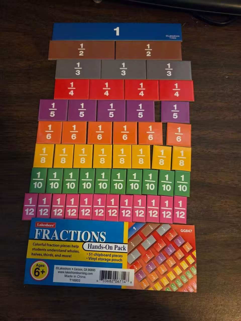 Hands-On Fraction Learning with 51 Rainbow Tiles