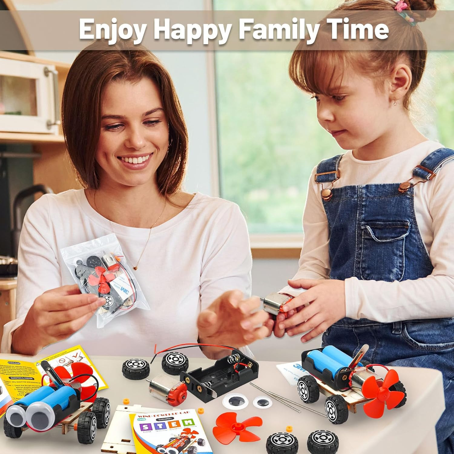 STEM Science Kits for Kids Age 8-12, 6 Set Wind-Powered Cars Science Experiments