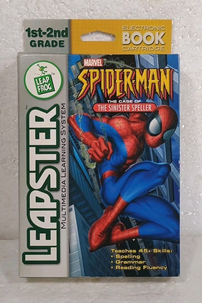 Leap Frog Leapster Spiderman The Case Of The Sinister Speller Game Damaged Box