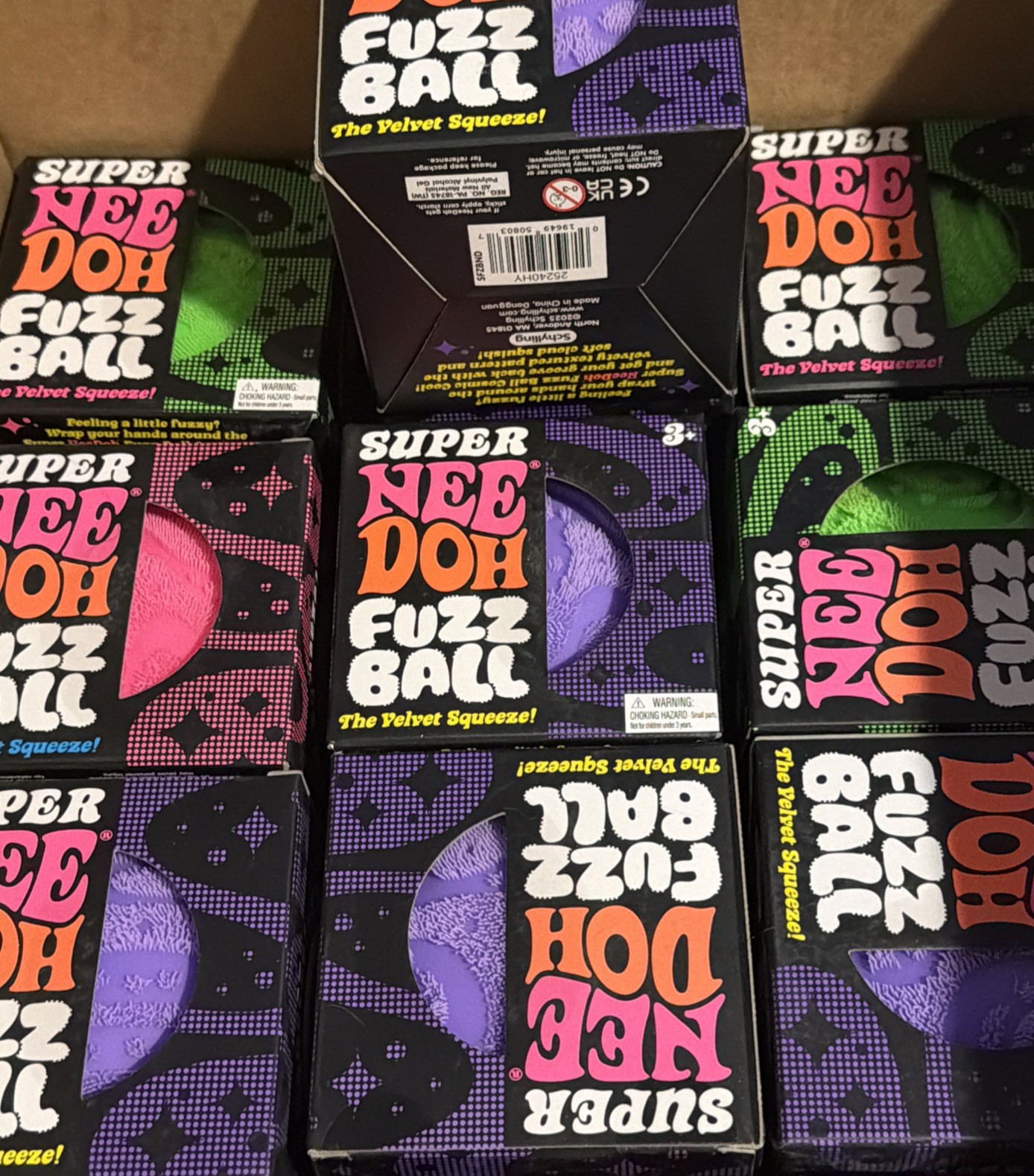 Schylling NeeDoh Super Fuzz Ball XL Velvet Squeeze Fuzzball