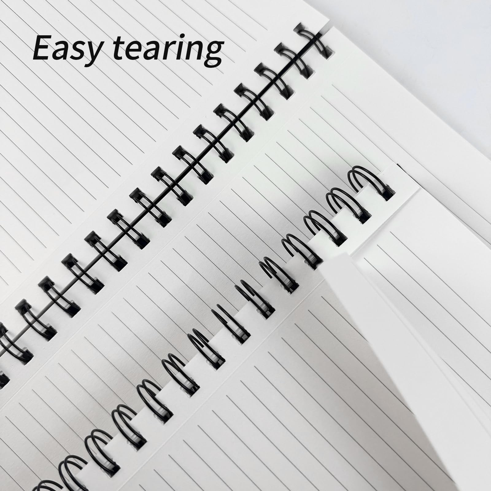 Lined Spiral Notebook A4 Large Black Journal 8.5″ x 11″-4 Pack 7mm College Ru…