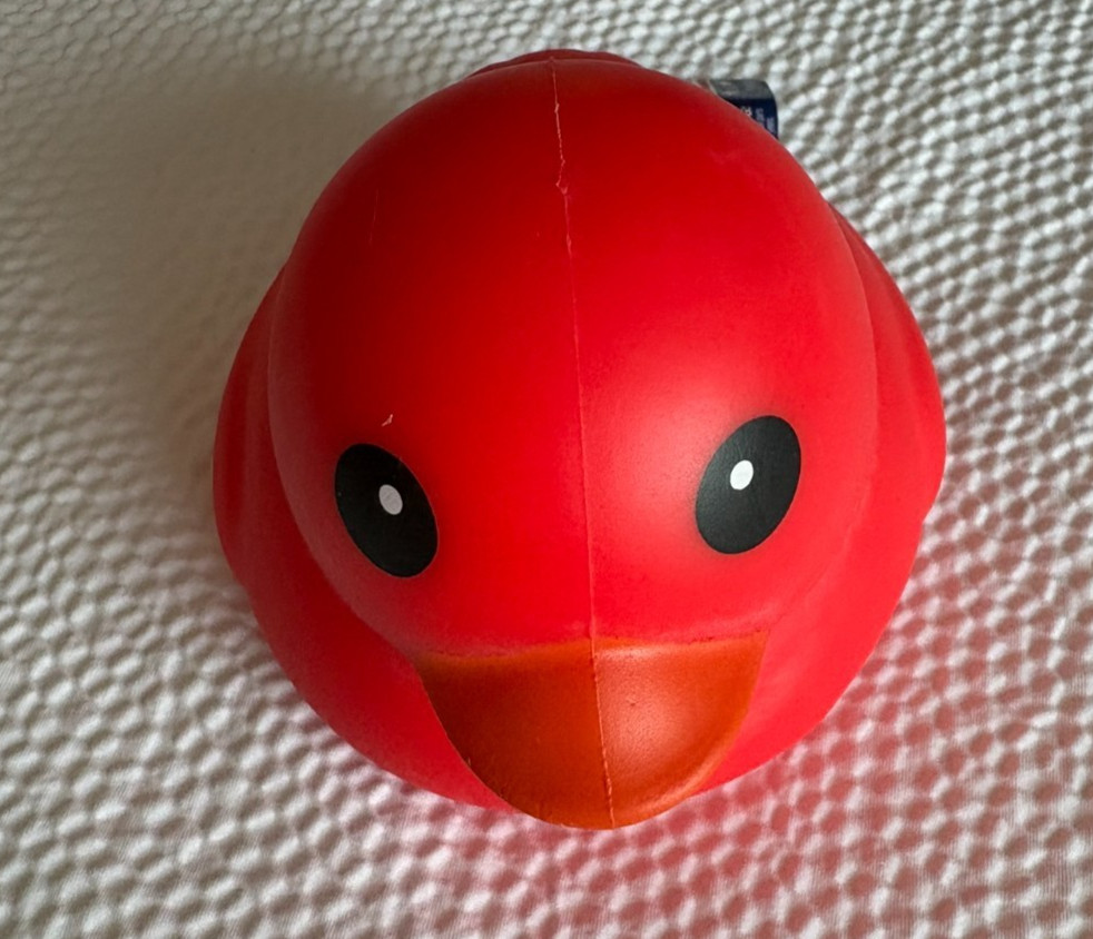 Brand New – Sunny Days Jumbo Squeeezy Duck – Red – Squishy Toy – Sensory Toy