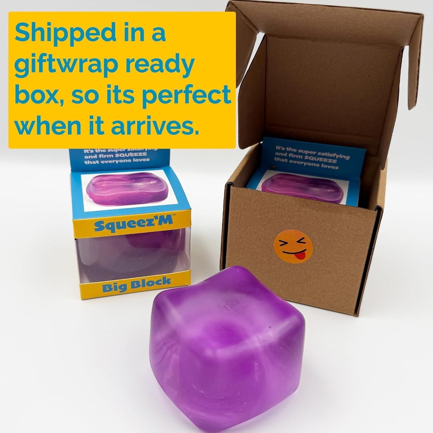 Nice Berg – Giant Nice Cube – Sensory Squeeze Toy with a Super Solid Squish – A