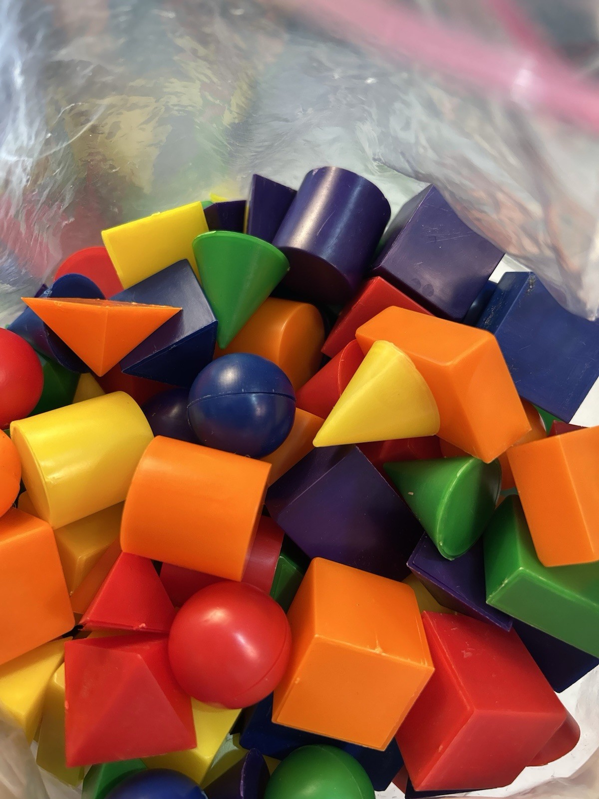 215+ 3D Plastic Geometric Shapes Blocks Math Teacher Manipulative Learning Toys