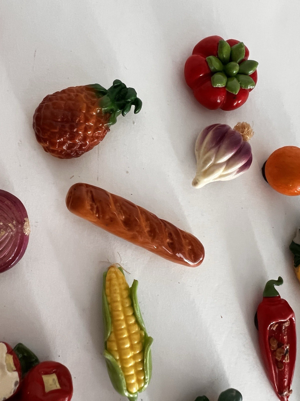 MAGNETIC Realistic Fruits, Veggies, Food Educational About 2” Set Of 19