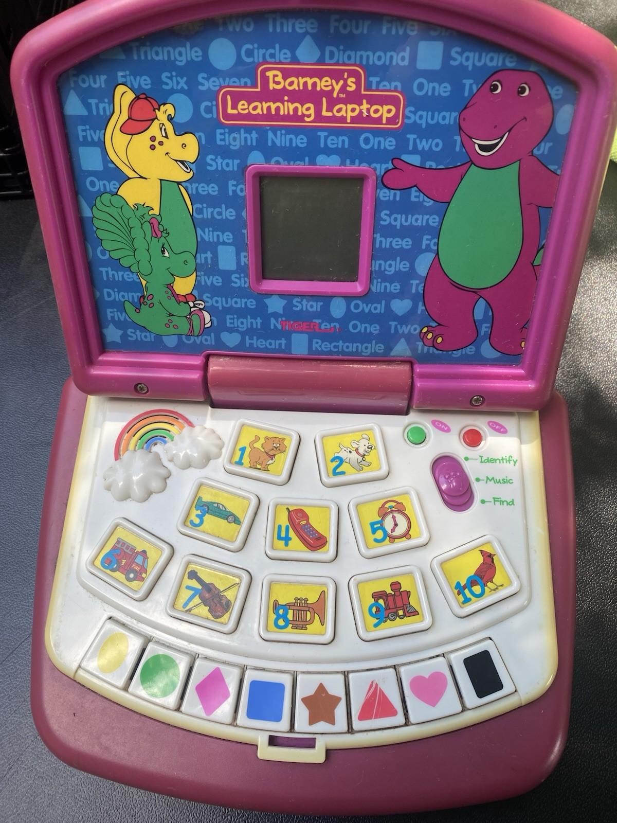 Vintage Barney’s Learning Laptop 1999 Interactive Tiger Toy Educational TESTED