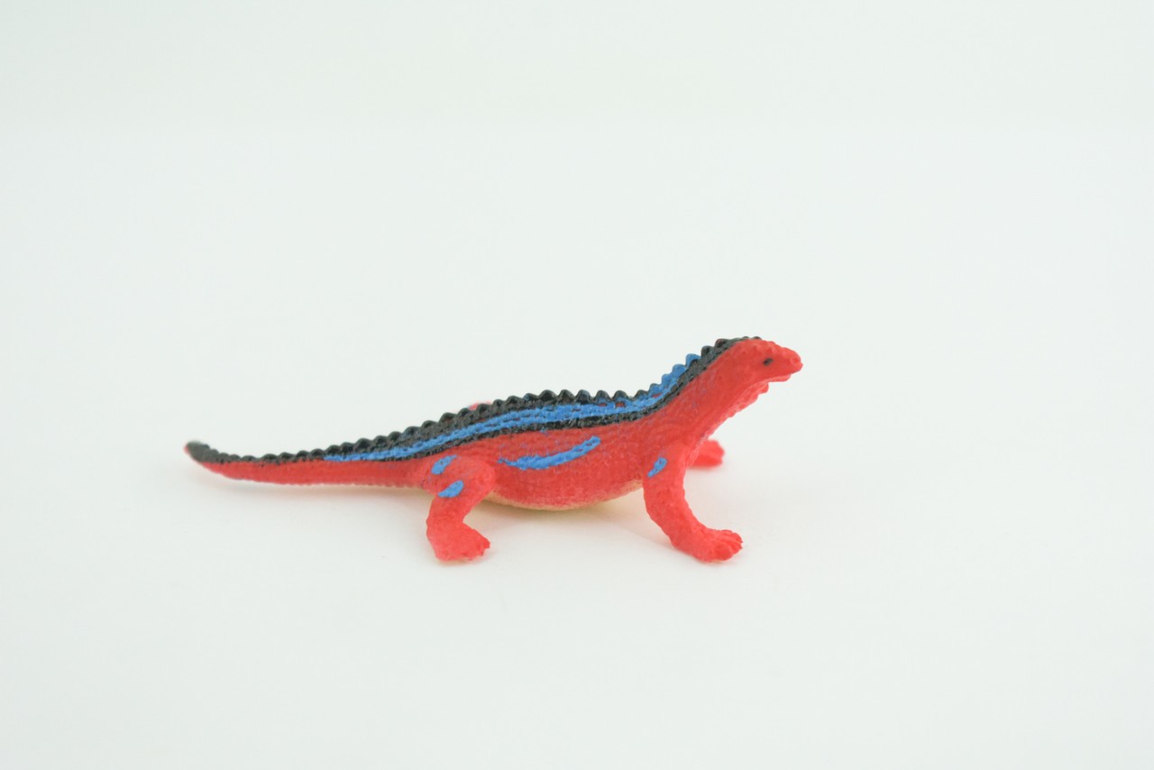 Red Head Agama Toy, Rainbow Lizard, Realistic Hand Painted Rubber, 2.5″ WR41B197