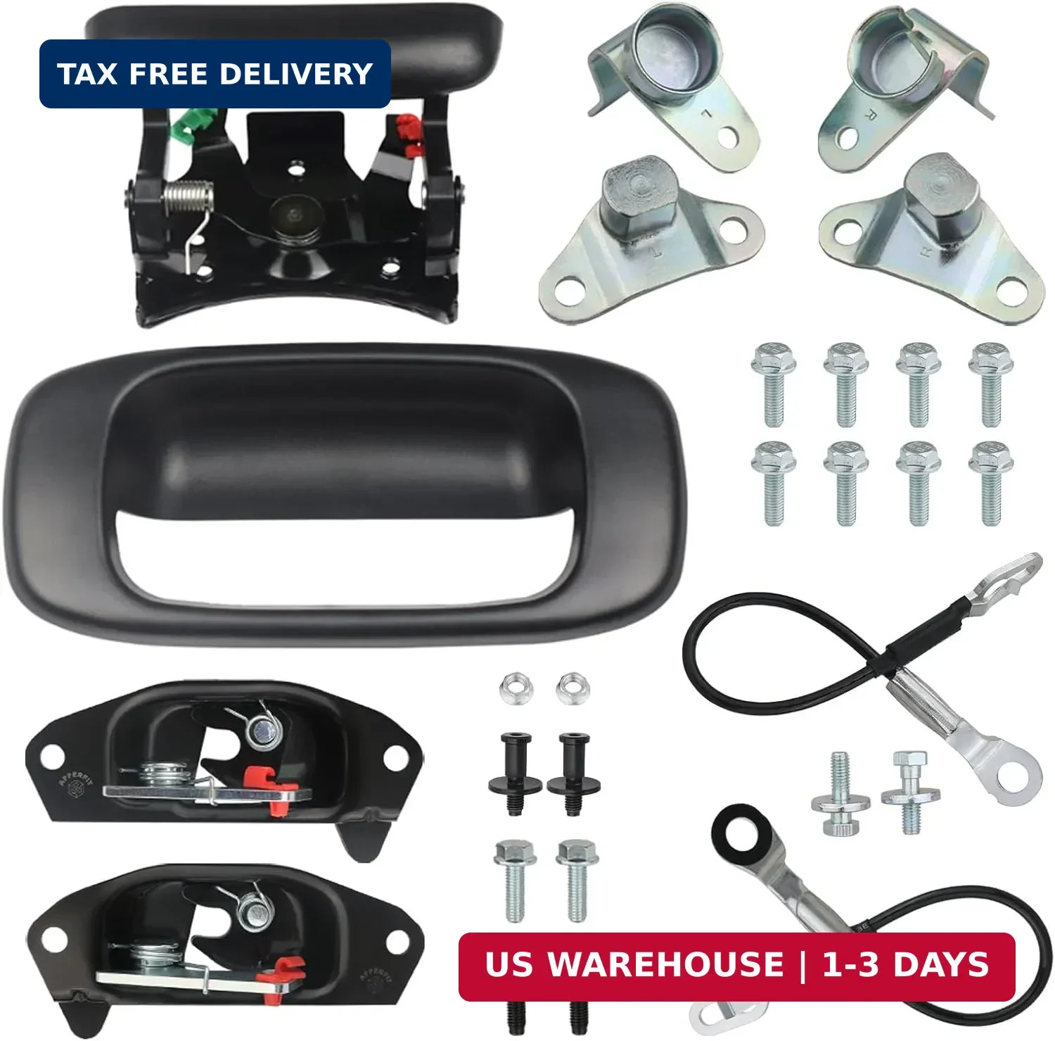 Tailgate Hardware Rebuild Kit for Truck Bed Door Compatible with 1999-2007 Chevr