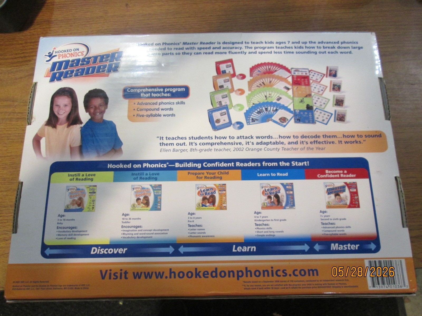 Hooked on Phonics Master Reader 2nd to 6th Grade Boxed Set Complete Sealed New