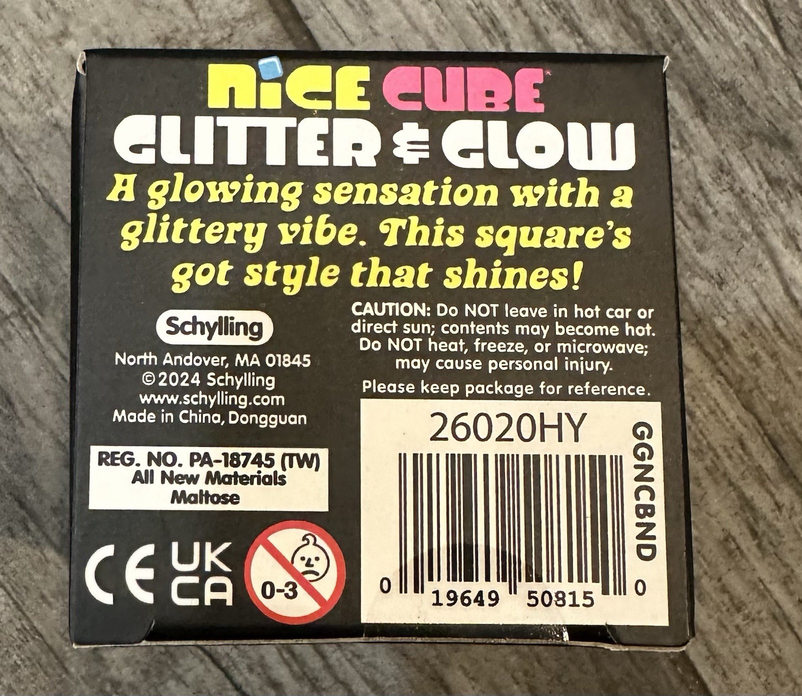 NeeDoh Nice Cube Glitter and Glow, Nee Doh Squishy Ice Cube X 1