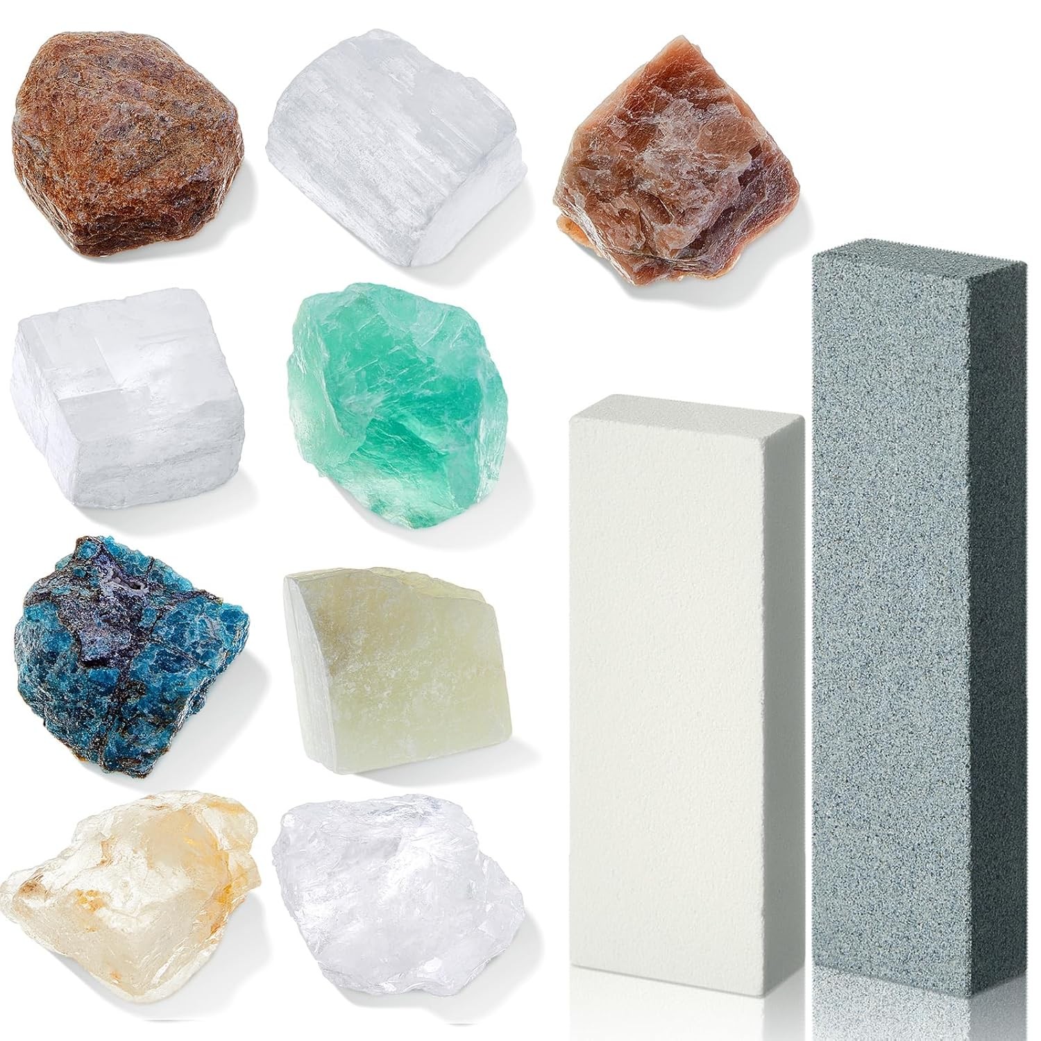 Landical Mohs Hardness Test Kit 11 Piece Mineral Specimen Set for Geology Scienc