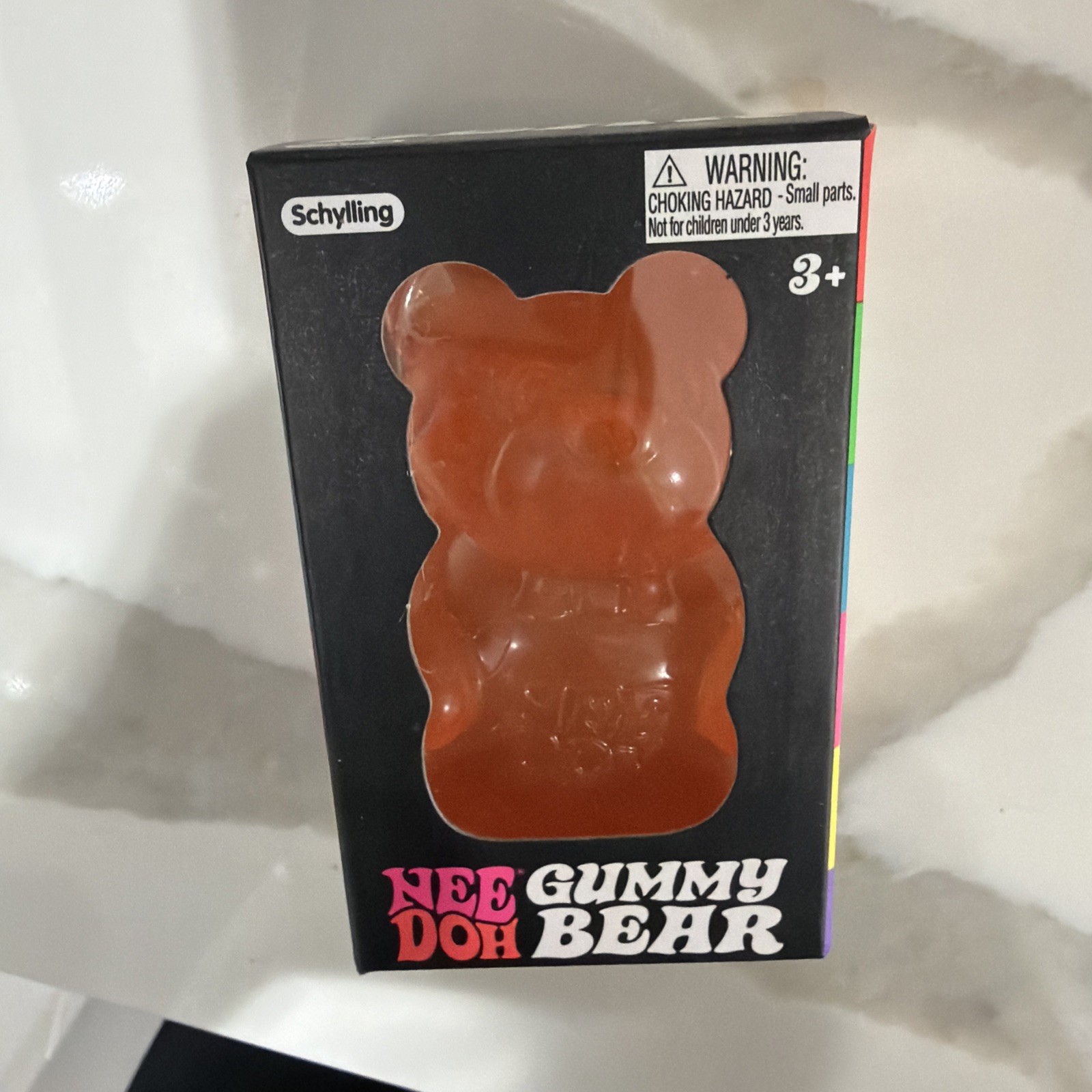 Schylling Nee Doh Gummy Bear Squeeze Toy Orange 25346HY Ages 3-11 Years 4-7 8-11