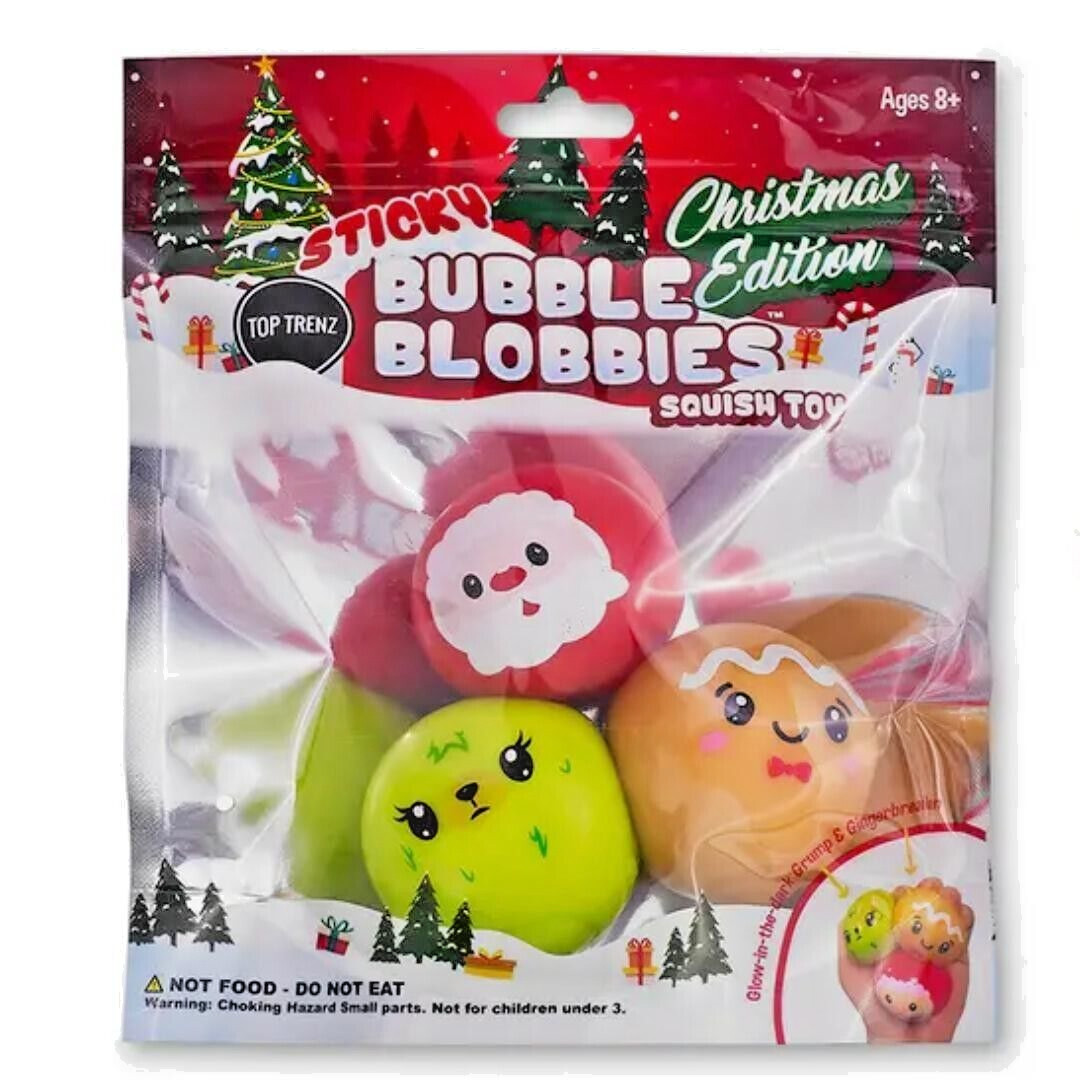 Sticky Bubble Blobbies – Christmas – Stocking Stuffer – Squishy Toy – Set of 3