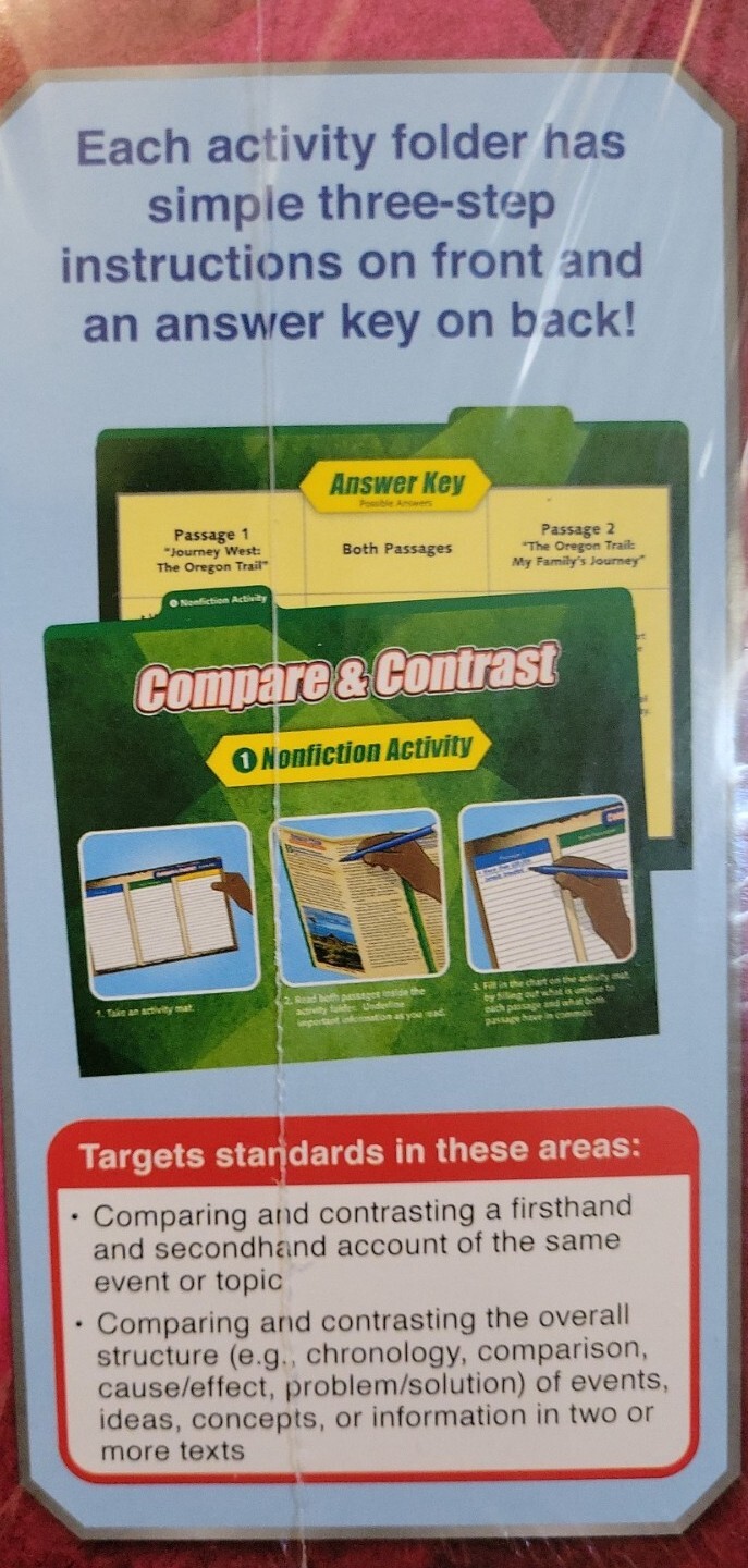 Lakeshore Compare & Contrast Grades 4-5 Finding Evidence Comprehension Kit