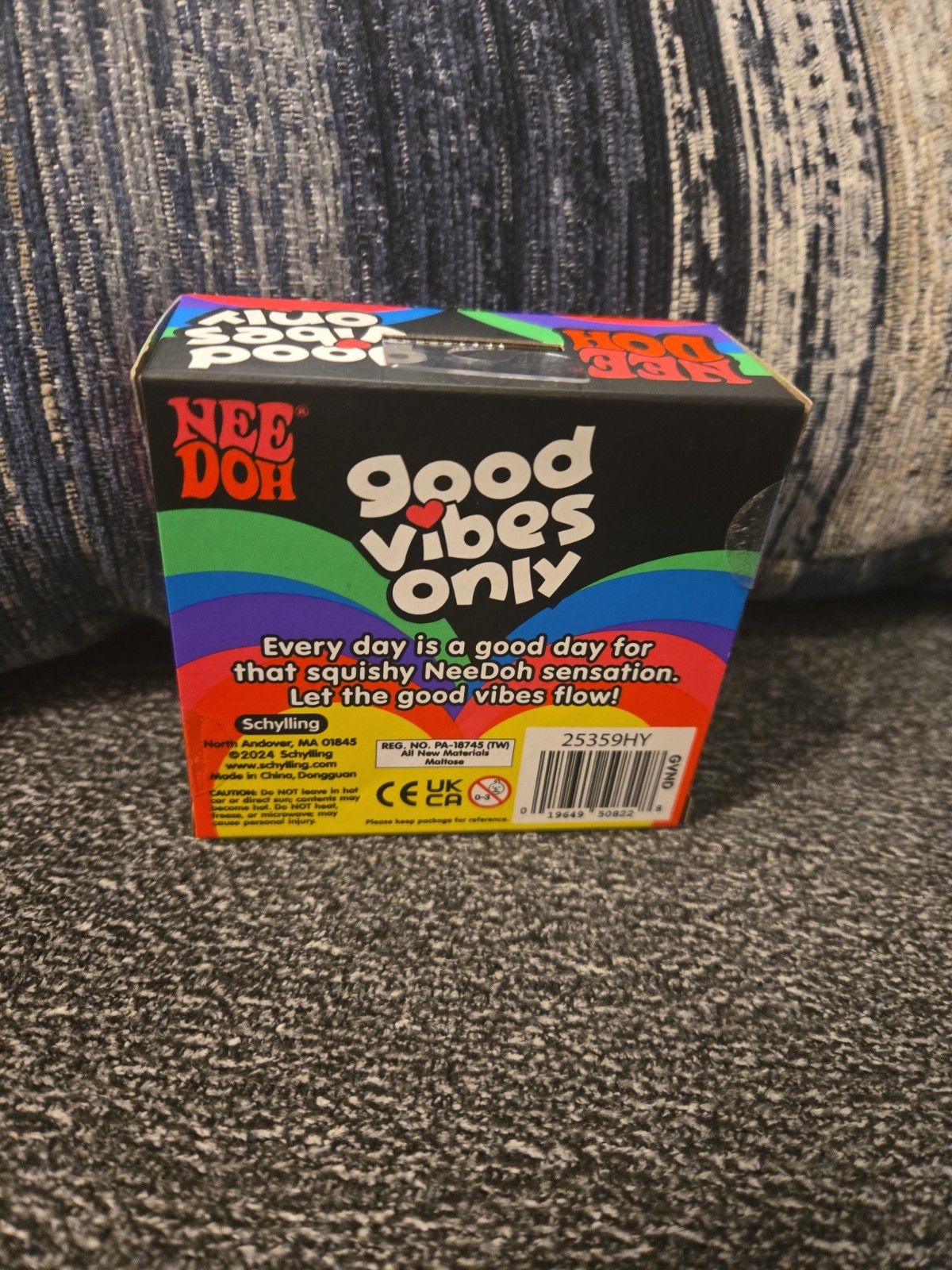 Nee Doh ‘Stay Groovy’ Good Vibes Only Tactile Squeeze Sensory Toy Pink 3+