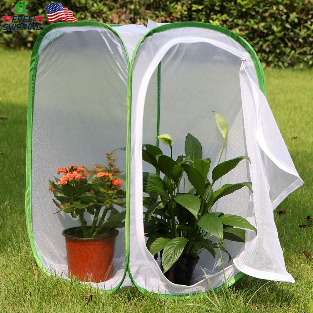 RESTCLOUD Insect and Butterfly Habitat Cage Terrarium Pop-Up 23.6 Inches Tall