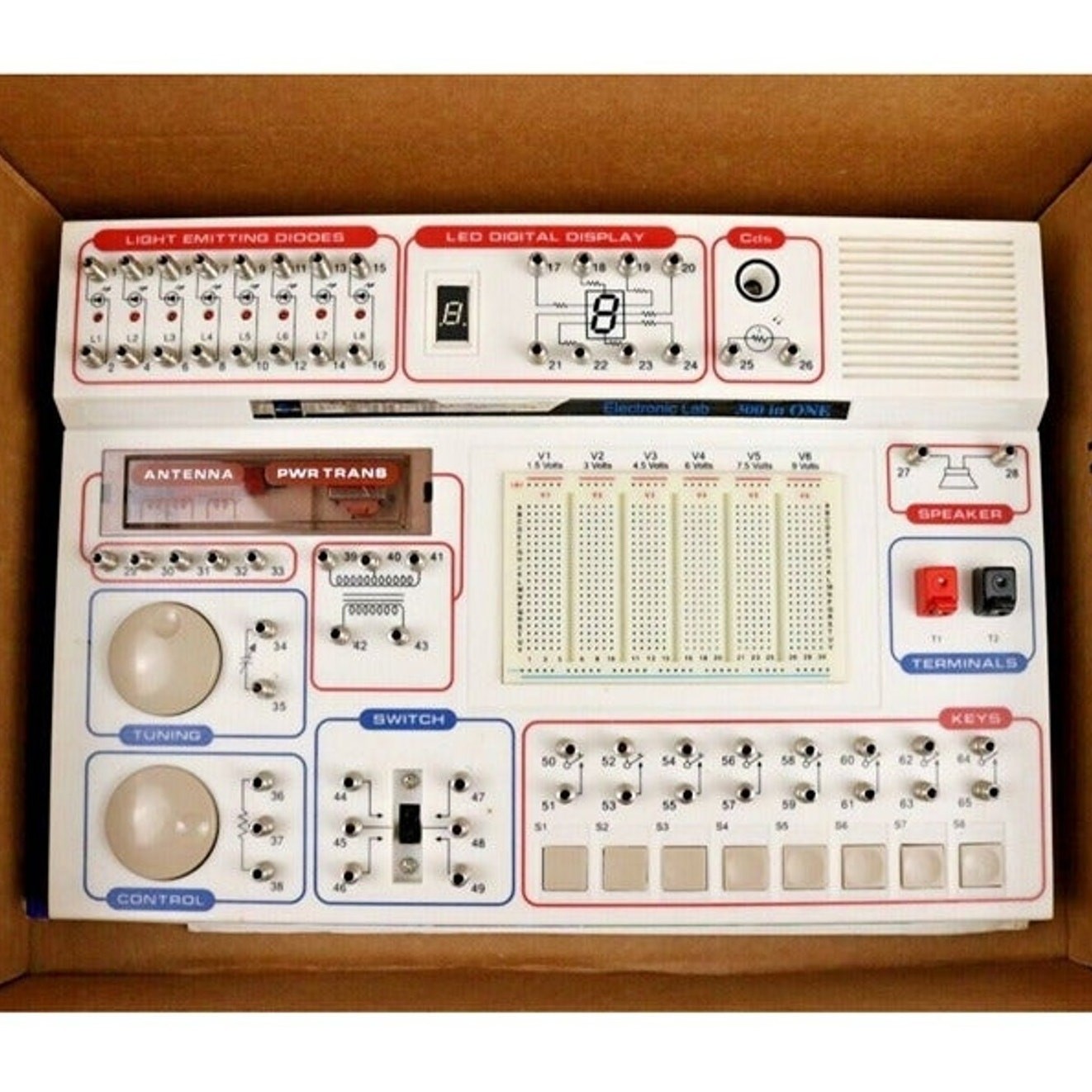 Maxitronix 300 in 1 Project Lab Learning Kit Learn Electronics Circuit Switch